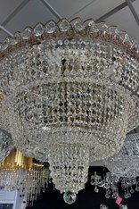 Хрустальная люстра "Водопад оптикон" д70, зол. Р