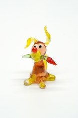 Фигурка из стекла Собачка с цветком