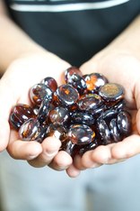 Марблс плоский, коричневый. 100шт. 500 гр