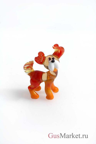 Фигурка из стекла Щенок на 4х
