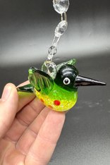 Стеклянная птичка, подвесная.