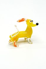 Фигурка из стекла Такса вертится