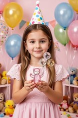 Стеклянная фигурка Медвежонок с шариками. 1010